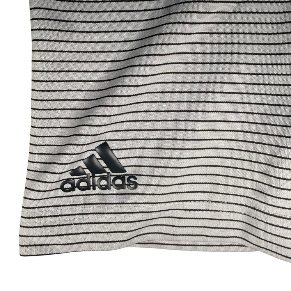 Adidas Loch Lloyd Golf Polo Gray Striped Country Club Men’s Large Kansas City - Picture 4 of 10